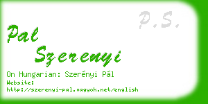 pal szerenyi business card